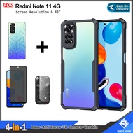 4in1 Case Package Xiaomi Redmi Note 11 4G Note 11s 4G Free Anti-Scratch Free TG Camera and Garskin