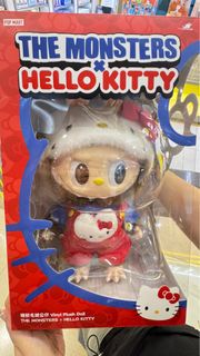 現貨 Labubu The Monster x Hello Kitty 搪膠毛絨大公仔 Vinyl Plush Doll