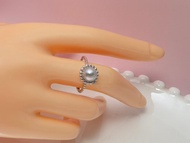 天然海水珍珠 akoya 真多麻 滿鑲 戒指