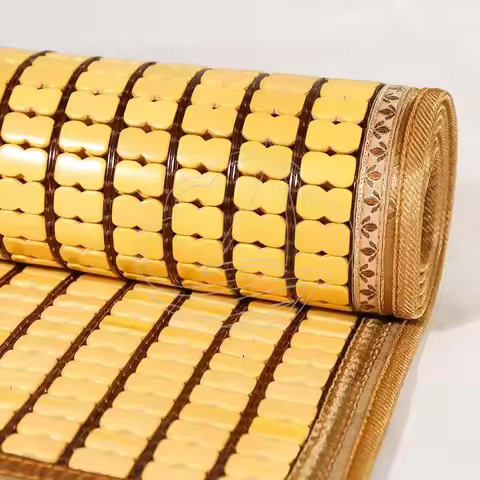 Mahjong Summer Mat Foldable Bamboo Mat for 0.6m/1.5m/1.8m Beds Universal for Dorm & Home Use
