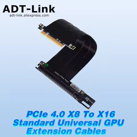 PCIe 4.0 X8 To X16 Standard Universal RTX3060 GPU Extension Cables Riser PCI-E 4.0 8x 16x Gen4128G/b