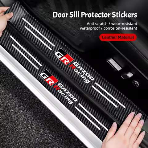 Car Door Sill Anti-scratch Strip Sticker Protection Decal For Toyota GR 86 Camry CHR Yaris RAV4 Prad