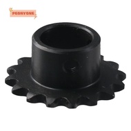 PEONYTWO 16 Tooth Gear, Black Oxide C45 Carbon Steel B Type Hardened Teeth, Practical 25 Chain Singl