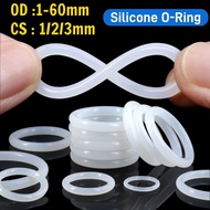 White Silicone O-ring Gasket Rubber Sealing Ring O-Ring Elastic Ring Round Gasket Heat-Resistant Wat