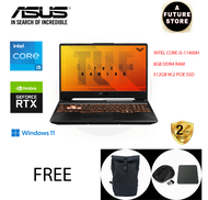 Asus TUF F15 FX506H-MHN224W 15.6" FHD 144Hz Gaming Laptop Black ( I5-11400H, 8GB, 512GB SSD, RTX 3060 6GB, W11 )