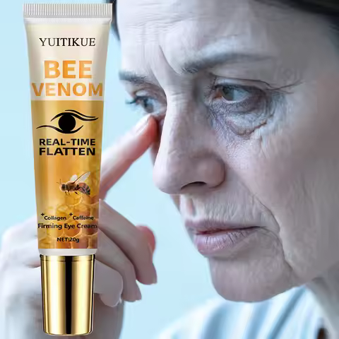 Instant Eye Tightening Cream by YUITKUE - Bee Venom, Collagen & Caffeine, Reduces Puffiness & Fine L