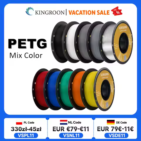 KINGROON PETG 3D Printer Filament 1.75mm 5KG 10KG Mix Color 3D Printing Material 1kg/roll petg Plast