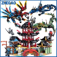 GUNAD ZHEGAO Ninjago Toys Ninj Series Dragon Temple 3D Puzzle Building Blocks Boys Toys
