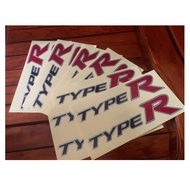 Car Side Door Sticker Honda TYPE R civic FD vtec ivtec RS 2.0 1.8 sport racing Civic FD Type R Door 