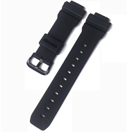 16mm PU Watch Band DW9052 For Casio g-shock DW-9052/9051/9050/004C DW9000 WaterpoofRubber Black Sili