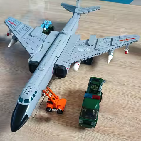 Military H-6k Bomber Model Building Blocks Bombardment Aircraft Warplane Bricks Model WW2 Weapon Sol