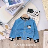 2-12y Jacket Jeans Denim Unisex Kid Jaket budak lelaki & Jaket Budak Perempuan (JK04)