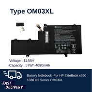 (ส่งฟรี ประกัน 1 ปี) HP แบตเตอรี่ HP EliteBook x360 1030 G2 Series OM03XL ของแท้
