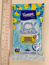 4 x 10片 tempo fresh to go wet wipes cooling wet wipes honey lemon cool cooling 止汗除臭 得寶激爽冰涼濕紙巾蜂蜜檸檬味