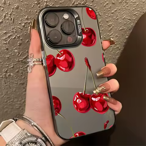 For Xiaomi Redmi Note 14 13 12 Pro Plus 5G 12S 11 10 Case Red Cherry Shockproof TPU Phone Cover For 