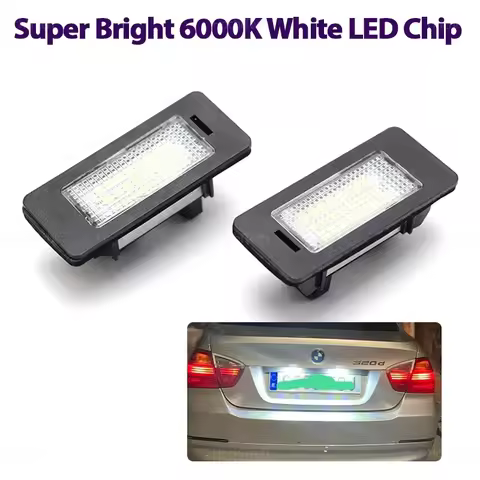 For BMW 1 3 5 x Series E82 E88 E90 E91 E92 E93 E39 E60 X5 E70 X6 E71 LED Number Plate Light Error Fr
