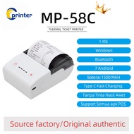 printer thermal bluetooth portabel pos printer mesin printer mini bluetooth buat hp Universal Androi