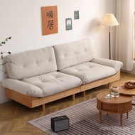 Solid Wood Sofa Cloud Combination Style Living Room Log Fabric Sofa Hara Living Room Full Small Apar