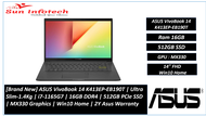 [Brand New] ASUS VivoBook 14 K413EP-EB190T | Ultra Slim-1.4Kg | i7-1165G7 | 16GB DDR4 | 512GB PCIe SSD | MX330 Graphics | Win10 Home | 2Y Asus Warranty