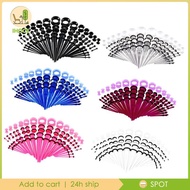 [Ihoce] 50pcs Stretching Kit Ear Taper Plugs 14G-00G Ear Tunnels Set Mixed Size