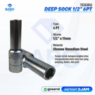 MATA TEKIRO Socket Bit 11 mm Length Deep wall Socket 1/ 2 3 PT Shock Wrench Bit 11 mm Long Socket Bi