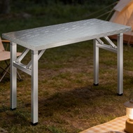 Stainless Steel Folding Table Picnic Table Banquet Table  Meja Lipat Dining Table Portable Table No 