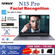 Ninkear Laptop N15 Pro Facial Recognition 32GB+1TB SSD Intel Core i7-1255U 15.6 inch IPS Full HD Screen  Intel Iris Xe Graphics Windows 11 Notebook Computer Office Laptop