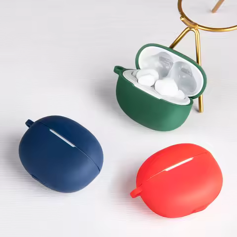 Soft Silicone Case for Realme Buds T100 Protective Shell Wireless Earphone Shell Pure Color Headphon