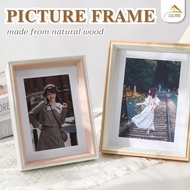 Wooden small photo frame A4, 4*6/5*7/8*10 inches photo frame with stand home decoration desktop wall