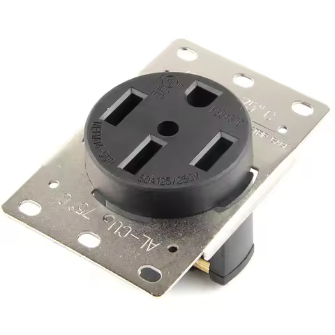 American 250V 50A 4 hole NEMA L14-50P 14-50R US Generator outlet Anti-off Industry Power Socket plug
