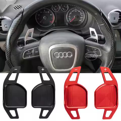 Car Styling 2Pcs For Audi A4 B8 A3 8P S3 A5 A6 S6 C6 Q5 A8 R8 TTS MK2 8J Avant DSG Steering Wheel Pa