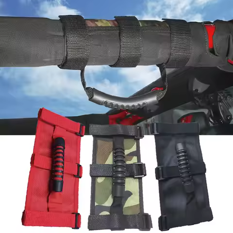 4x4WD Armrest Top Grab Handles Grip Bar Pulling Tab Roll Bar Mount For Jeep Wrangler CJ TJ JK JL Spo