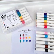 ปากกาพู่กัน​สีอะคริลิค ปากกาเพ้นท์อะคริลิค​ Ori​ Acrylic​ Brush​ 12สี​ 24สี