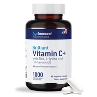 Vitamin C 1000mg Complex with L-Lysine 500mg, Zinc 12mg, Bioflavonoids 300mg. Doctor Formulated Magn
