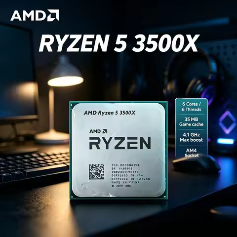 AMD Ryzen 5 3500X Socket AM4 Gaming Processor R5 3500X 3.6GHz 6-Core 6-Thread DDR4 65W 32MB L3 Cache