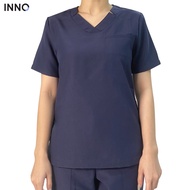 INNO ชุด New Woman Scrub+  [ผ้า nano silver ] คอวี ยับยั้งแบคทีเรีย ลดกลิ่นอับ ชุดสครับนาโนซิงค์สำหรับบุคลากรทางการแพทย์ผู้ชาย (เสื้อ+กางเกง)