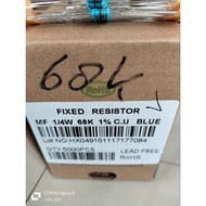 RESISTOR 1/4W 1% 68K TAIWAN ROLL