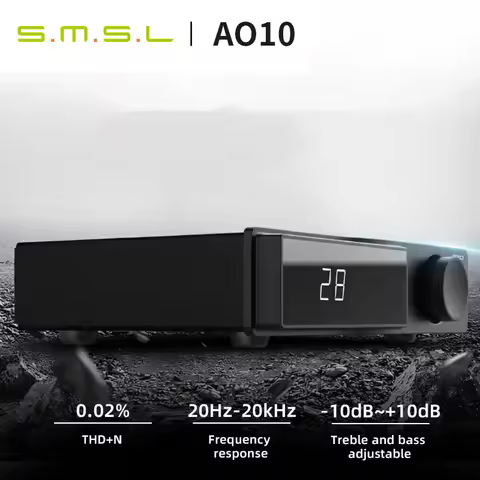 SMSL AO10 Audio Amplifier Power Decoder Bluetooth 5.3 TPA3116x2 Chip 12V Input 100Wx2/2Ω Output Clas
