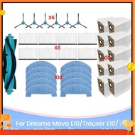 35PCS for   E10/Trouver E10  D10/T10 Lite  Q8 Max Spare Parts Brush HEPA Filter Mop Dust Bag