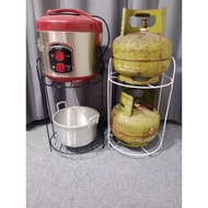 3kg gas cylinder stand, pot rack, frying pan rack, holder, organizer, home furniture, gas cylinder m