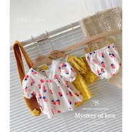 Baby girl's bra Set puffyshort sleeve and shorts