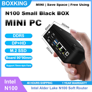 Double Control Intel Alder Lake N100 DDR5 MINI PC Soft Router