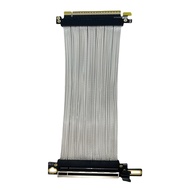 PCIe 5.0 X16 GPU Graphics Card Extension Cable PCI-E 5.0 Gen5 64GB/S Silver-Plated Cable 90° Right A