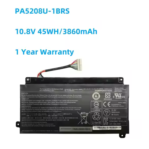 10.8V 45WH 3860mAh PA5208U-1BRS Laptop Battery for Toshiba CB35 E45W P55W P55w-C5204 P55W-C5314 CB30