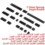 5-10Pcs Single Double Row Female 2.54MM Spacing Pin Socket Female Header Connector 2P 3P 4P 5P 6P 7P