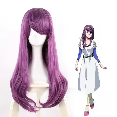 Guru Rize Kamishiro Long Curly Purple Mixed Heat Resistant Synthetic Hair Cosplay Wig