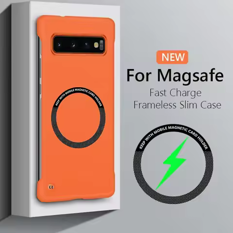 For Samsung Galaxy S10 Plus Frameless Magnetic Magsafe Slim Case For Samsung S10 Plus Wireless Charg