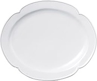 Large Platter/Large Bowl, Pre White Oval Plate L [9.8 x 8.3 x 1.0 inches (249 x 210 x 25 mm)]