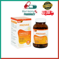 [Ready Stock] PROVAS Omega-3 Fish Oil DHA EPA (60 Soft-gel Capsules)