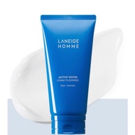 [LANEIGE]Homme Active Water Foam Cleanser(150ml)|Korean Men’s Facial Cleanser|Refreshing Daily Wash